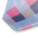 Krawatte Blau-Rosa - Karo - Thumbnail 2