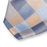 Krawatte Blau-Beige - Karo - Thumbnail 2
