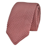 Gestrickte Krawatte Altrosa - Thumbnail 1