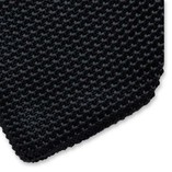 Gestrickte Krawatte Schwarz - Thumbnail 2