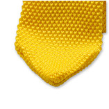 Gestrickte Krawatte Gelb - Thumbnail 2