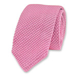 Gestrickte Krawatte Rosa - Thumbnail 1