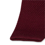 Gestrickte Krawatte Bordeaux - Thumbnail 2