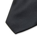 Clipkrawatte Schwarz - Rippenstruktur - Thumbnail 2