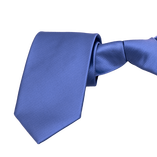 Clipkrawatte Blau - Rippenstruktur - Thumbnail 2