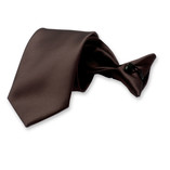Clipkrawatte Dunkelbraun - Thumbnail 1
