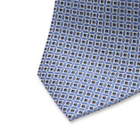 Hellblaue Krawatte mit Kreismuster - Thumbnail 2