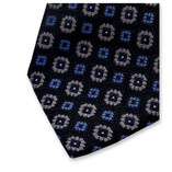 Dunkelblau-graues Krawattenmotiv - Thumbnail 2