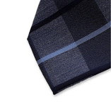 Dunkelblaue Krawatte mit großem Karomuster - Thumbnail 2