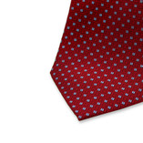 Krawatte Rot-Blau modernes Muster - Thumbnail 2