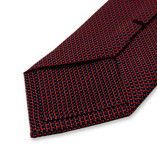 Krawatte rot-blaues Muster - Thumbnail 2
