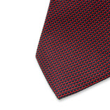 Krawatte rot-blaues Muster - Thumbnail 3