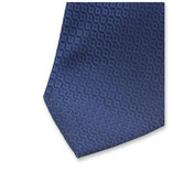 Krawatte mit modernem Muster - Marineblau - Thumbnail 2