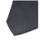 Krawatte Anthrazit - Dunkelblaues Muster - Thumbnail 2