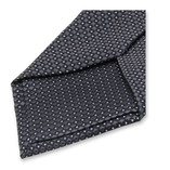 Krawatte Anthrazit - Dunkelblaues Muster - Thumbnail 3