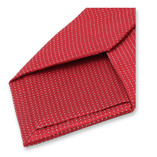 Rote Krawatte mit hellgrauen Punkten - Thumbnail 3