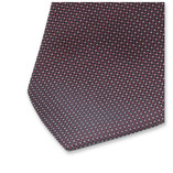 Burgunderrote Luxuskrawatte mit hellgrauen Punkten - Thumbnail 2