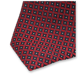 Krawatte mit dunkelblauem und rotem Muster - Thumbnail 2