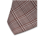 Krawatte Orange Braun Kariert - Thumbnail 2