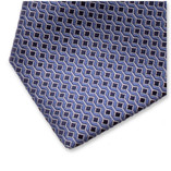 Krawatte mit modernem Muster - Blau - Thumbnail 2