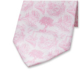 Baumwollkrawatte Toile de Jouy - Hellrosa - Thumbnail 2