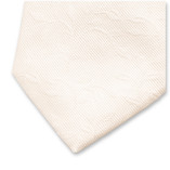 Hochzeitskrawatte Ecru - Blumen - Thumbnail 2