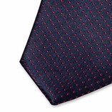 Krawatte Polka Dot Dunkelblau - Thumbnail 2