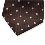 Krawatte Polka Dot Braun - Thumbnail 2