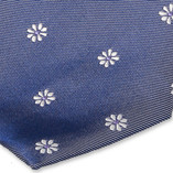 Krawatte mit Blumen navy - Thumbnail 2