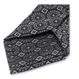 Dunkelblau-graues Krawattenmotiv - Thumbnail 3