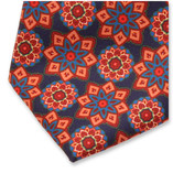 Dunkelblaue Medaillon-Krawatte - Thumbnail 2