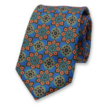 Kobaltblaue Medaillon-Krawatte - Thumbnail 1