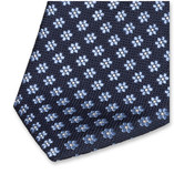 Luxus Krawatten Dunkelblau - Blumen - Thumbnail 2