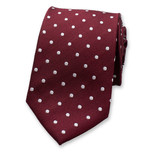 Bordeauxrote Krawatte Polkadot - Thumbnail 1