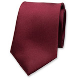 Weinrote Satinkrawatte - Thumbnail 1