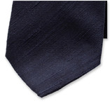 Dunkelblaue Krawatte - Italienische Seide - Thumbnail 2