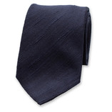 Dunkelblaue Krawatte - Italienische Seide - Thumbnail 1