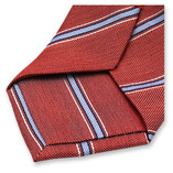 Rot, weiß und blau gestreifte Krawatte - Thumbnail 3