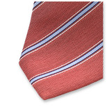 Rot, weiß und blau gestreifte Krawatte - Thumbnail 2
