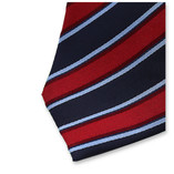 Blau - Rot Gestreifte Krawatte - Thumbnail 2