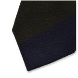 Blockstreifen-Krawatte Dunkelblau - Grün - Grau - Thumbnail 3