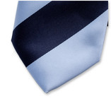 Krawatte Breite Streifen - hellblau blau - Thumbnail 2