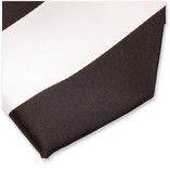 Krawatte Breite Streifen - Schwarz/Weiß - Thumbnail 2