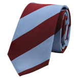 Krawatte Breite Streifen - blau bordeaux - Thumbnail 1