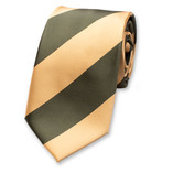 Krawatte Breite Streifen - Grün Gold - Thumbnail 2