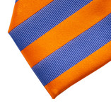 Streifenkrawatte blau/orange - Thumbnail 2
