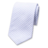 Seersucker-Krawatte – Hellblau - Thumbnail 1