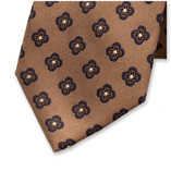 Beige Luxus Krawatte Blumen - Thumbnail 2