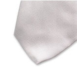 Silbergraue Krawatte - Italienische Satinseide - Thumbnail 2