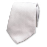 Silbergraue Krawatte - Italienische Satinseide - Thumbnail 1